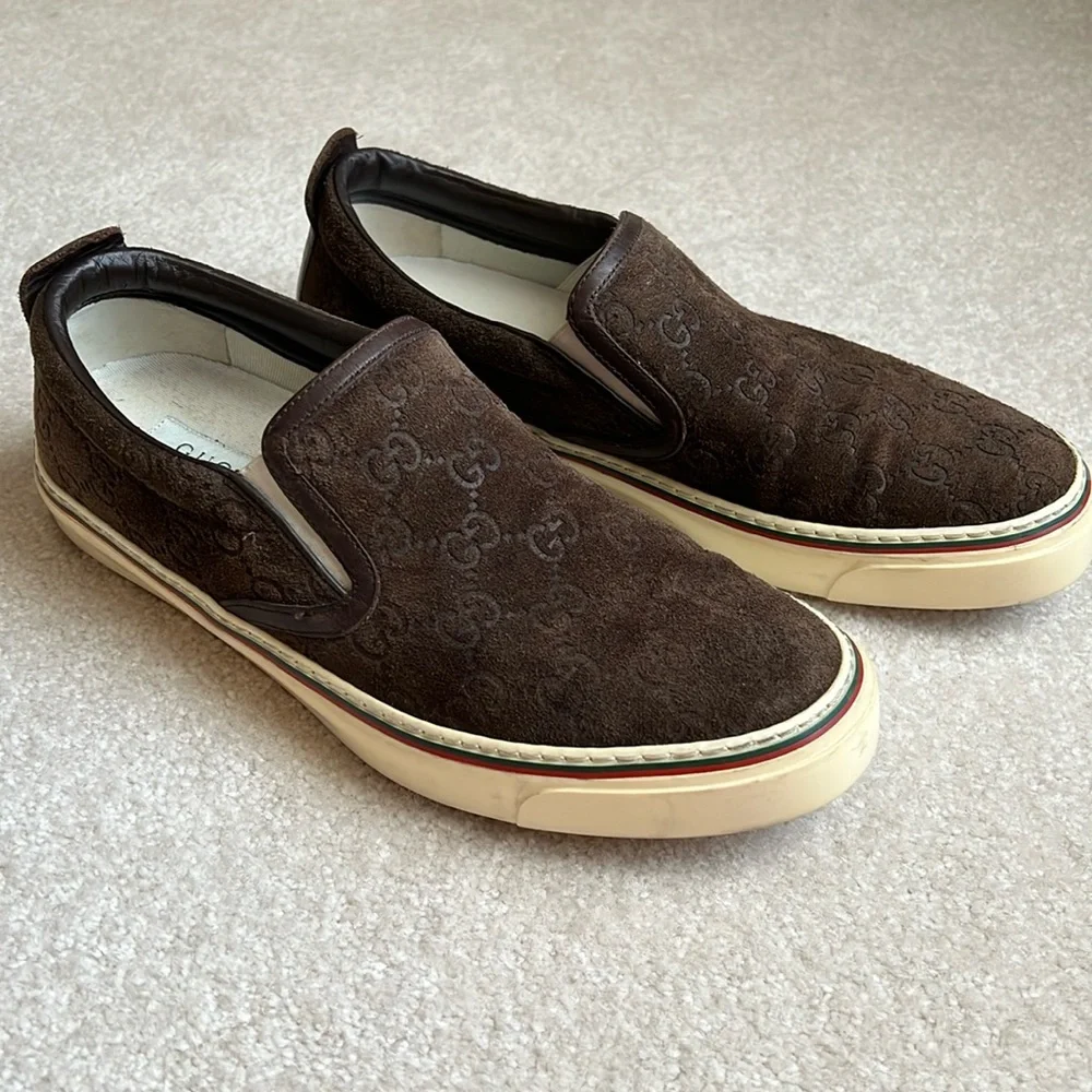 Gucci Men’s Monogram GG Slip-on Sneaker 7.5 - Picture 1 of 10